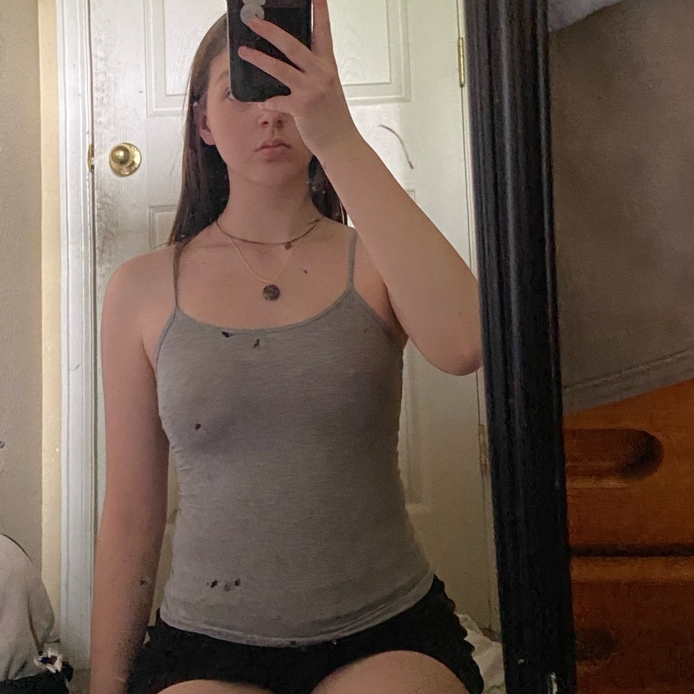Simple gray cami